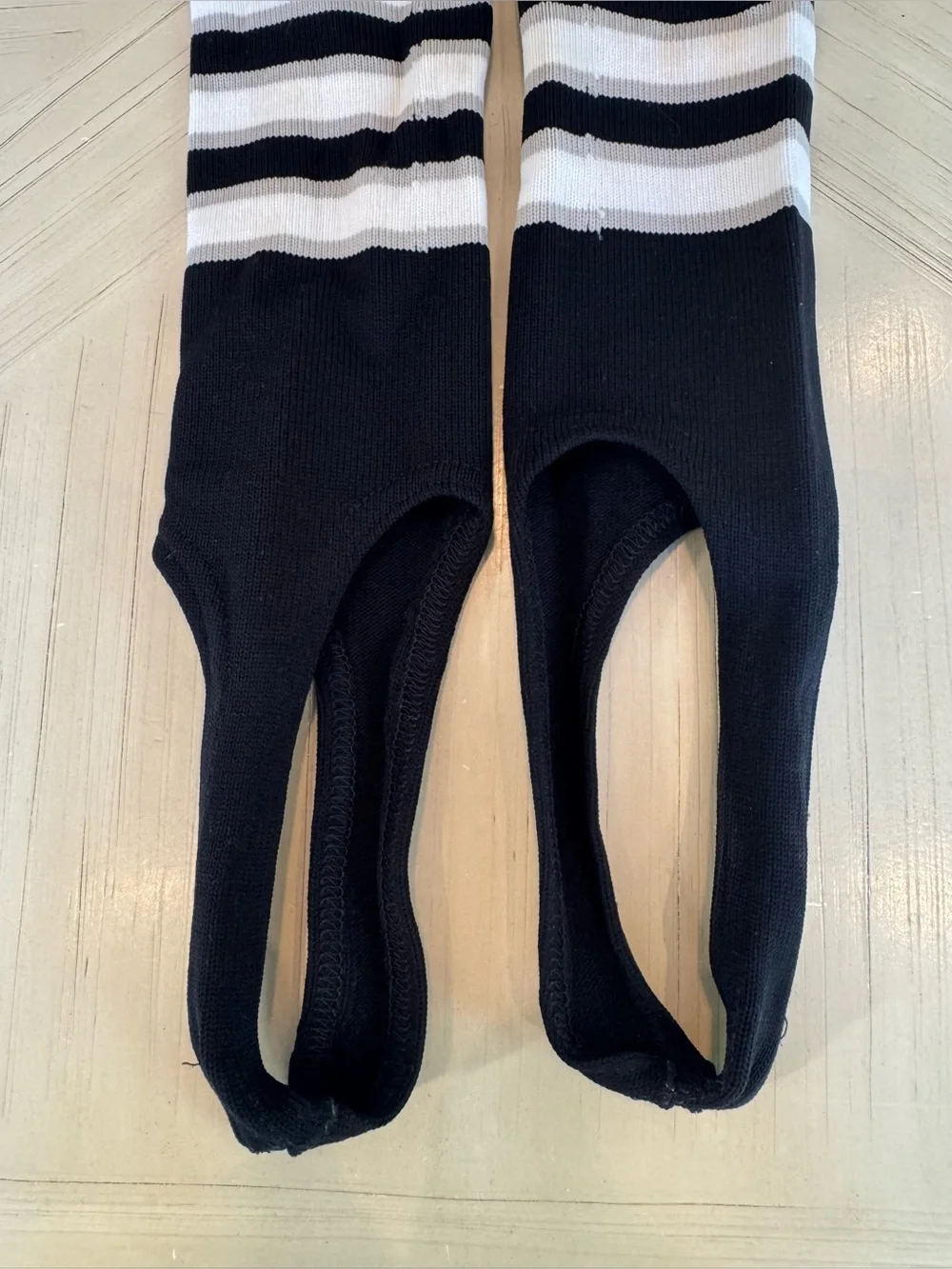 EvoShield Baseball Softball Stirrups Black White Gray Stripes - Adult New